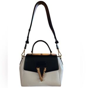 Versace Elegant Black and White colorblock Hand and shoulder bag NWT!